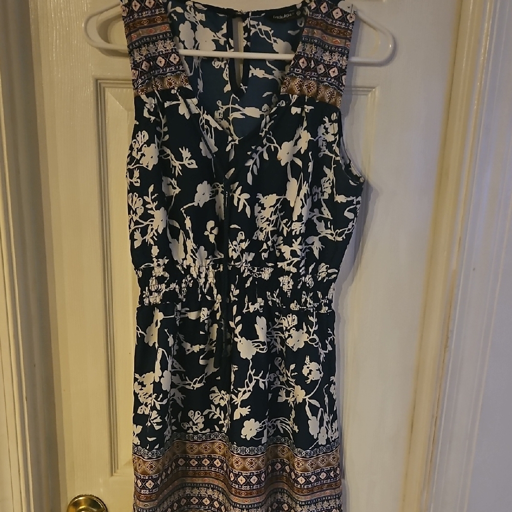 Indulge Black and White Halter Sundress Midi